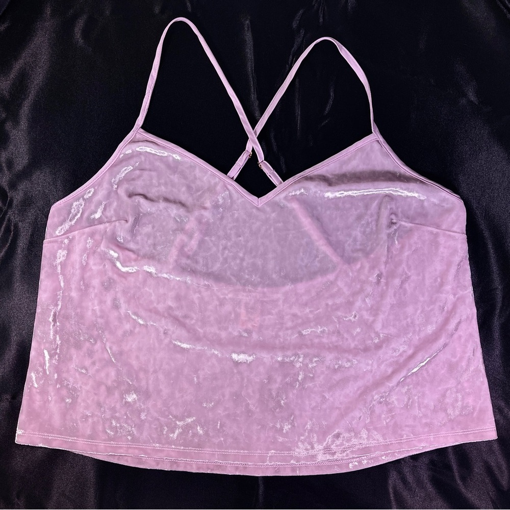 Pink Velvet Tank Top